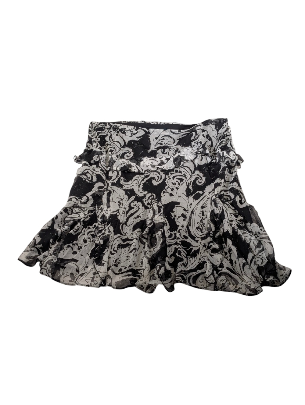 Lauren Ralph Lauren Black Pearl Ruffle A-Line Skirt Size XL